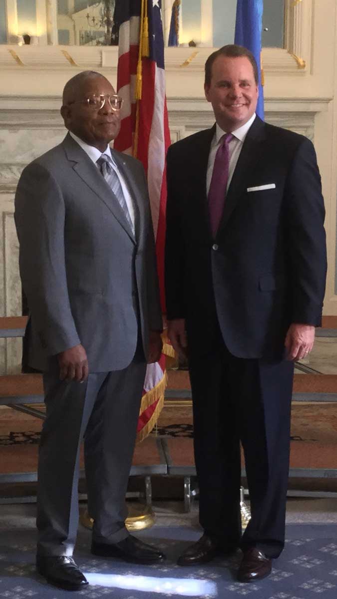 Oscar Womack Junior and Lieutenant Governor Todd Lamb